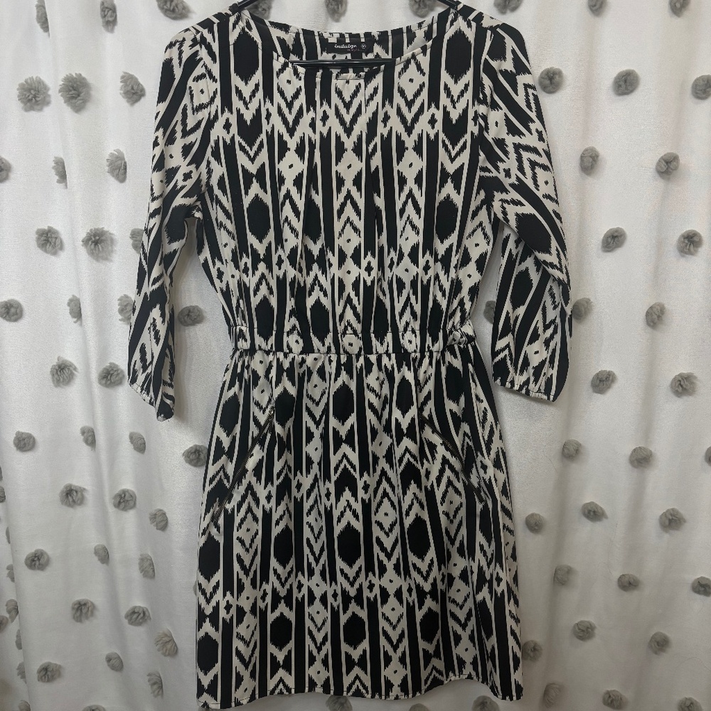 Indulge Lightweight 3/4 Sleeve Mini Dress